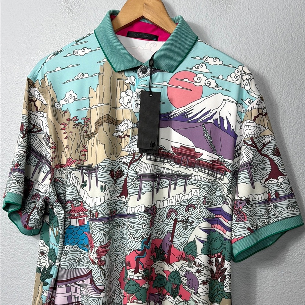 NWT Greyson Forbidden City‎ Golf Polo